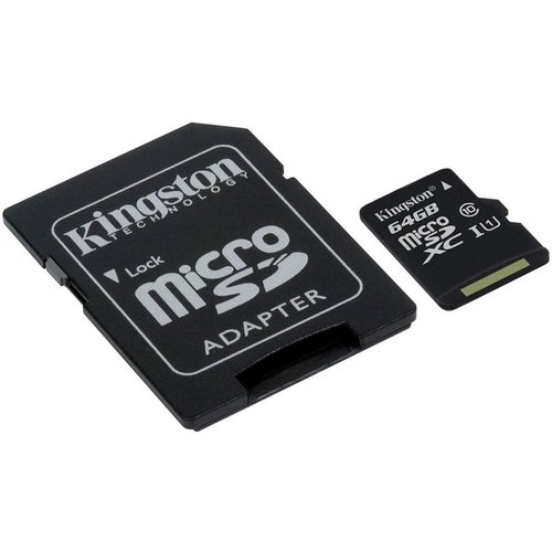 Memoria MicroSD 64GB Kingston SDXC Clase 10 Canvas Select Con Adaptador SDCS/64GB
