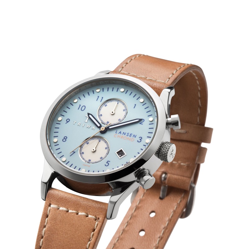 Reloj para dama TRIWA Sky piel beige Lansen Chrono