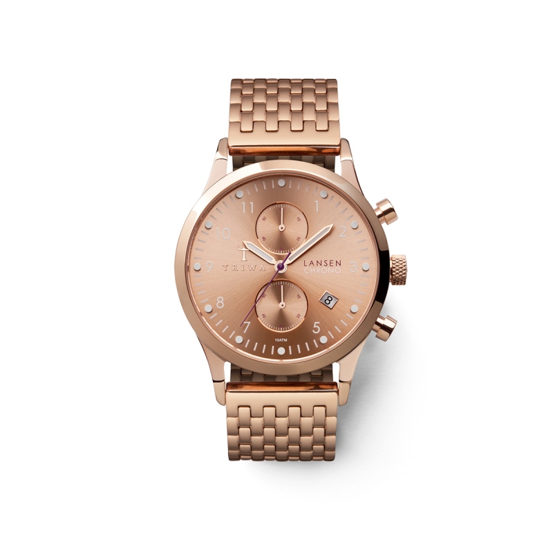 Reloj para dama TRIWA Rose Lansen Chrono rosado