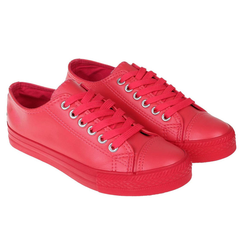 Tenis Deportivo Casual Tipo Converse Rojo Hombre Mujer Evag
