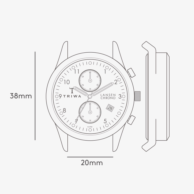Reloj TRIWA de hombre Dusk Lansen Chrono azul
