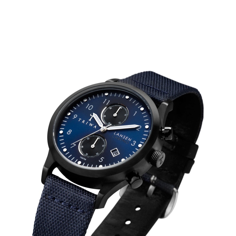 Reloj TRIWA de hombre Dusk Lansen Chrono azul