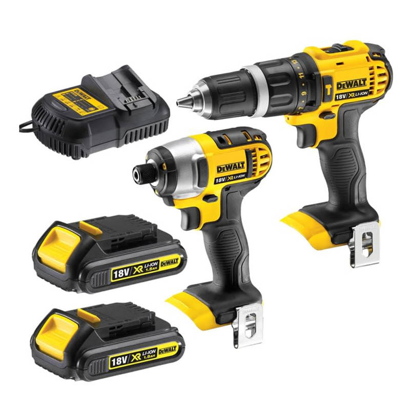 Combo Kit Taladro Rotomartillo 20v + Destornillador Llave de Impacto DCK285C2 DeWalt
