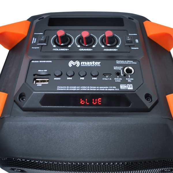 SISTEMA DE AUDIO VERTICAL PORTÁTIL BAFLE AMPLIFICADO DE 6.5” RECARGABLE USB, MICRO SD, RADIO FM Y BLUETOOTH 500W