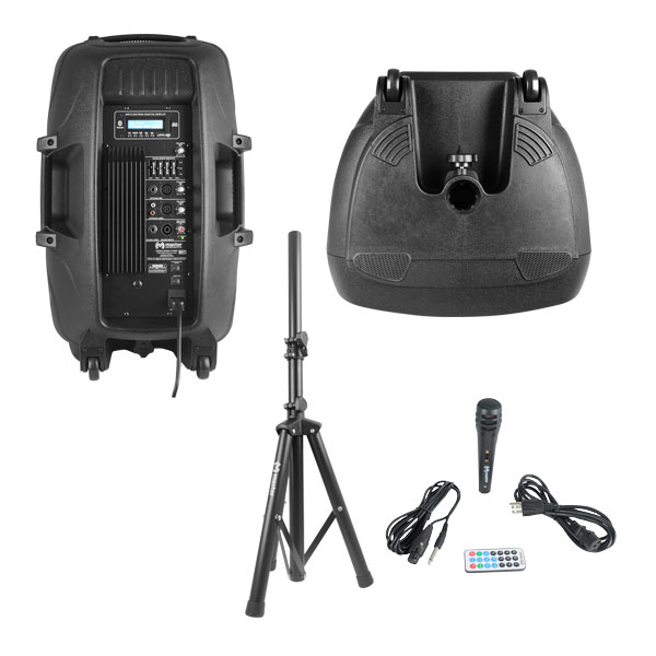 Bafle Amplificado 15" 8000 Watts con Sistema De Luces Incorporadas / Master / MAHM-4.1POWER