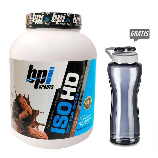 Proteina Bpi Sports ISO-HD 5 Lbs - Sabor CHOCOLATE BROWNIE - y Cilindro GRATIS