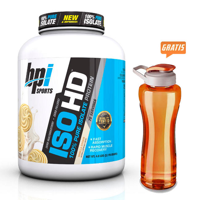 Proteina Bpi Sports ISO-HD 5 Lbs - Sabor VAINILLA COOKIES - y Cilindro