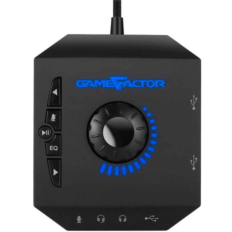 Audífonos Diadema Gamer USB 3.5MM 7.1 Con Base GAME FACTOR HSG601 