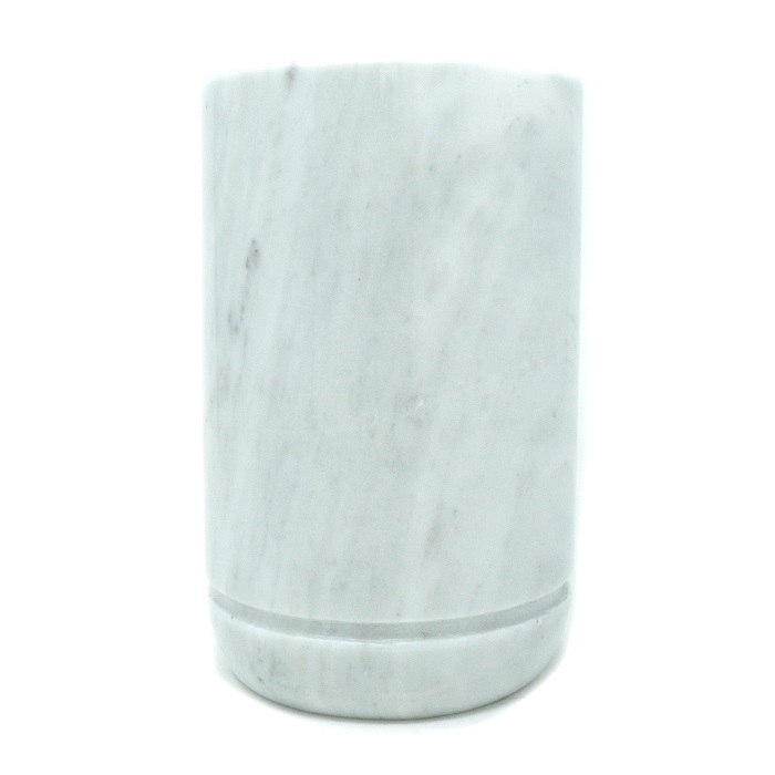 Enfriador de Vino Mármol Natural, Gris Mazahua / Enfriador de botella Mármol / Portátil / Decoración de hogar / Hecho de una pieza de Mármol