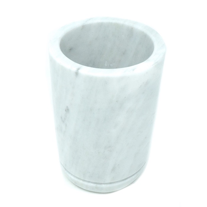Enfriador de Vino Mármol Natural, Gris Mazahua / Enfriador de botella Mármol / Portátil / Decoración de hogar / Hecho de una pieza de Mármol