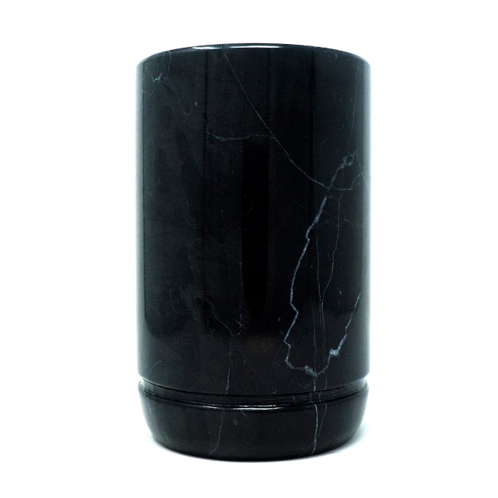 Enfriador de Vino Mármol Natural, Gris Mazahua / Enfriador de botella Mármol / Portátil / Decoración de hogar / Hecho de una pieza de Mármol