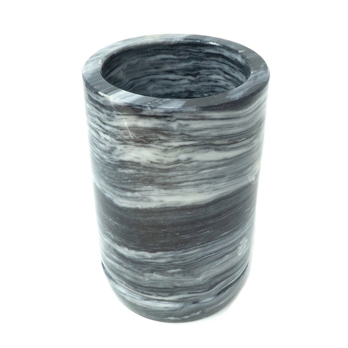 Enfriador de Vino Mármol Natural, Gris Mazahua / Enfriador de botella Mármol / Portátil / Decoración de hogar / Hecho de una pieza de Mármol