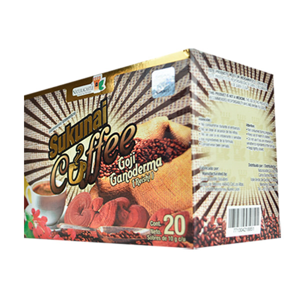 Sukunai Coffee Goji Ganoderma Suplemento Alimenticio / Retrasa El Envejecimiento, Combate La Falta De Energia