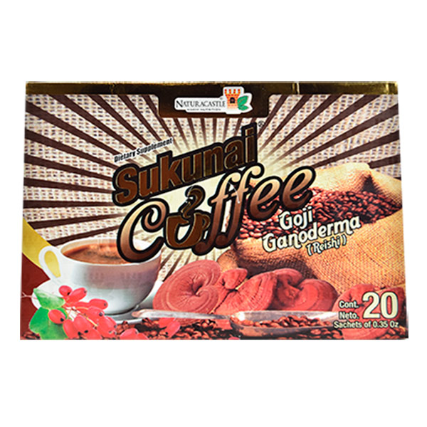 Sukunai Coffee Goji Ganoderma Suplemento alimenticio / Retrasa el envejecimiento, combate la falta de energia