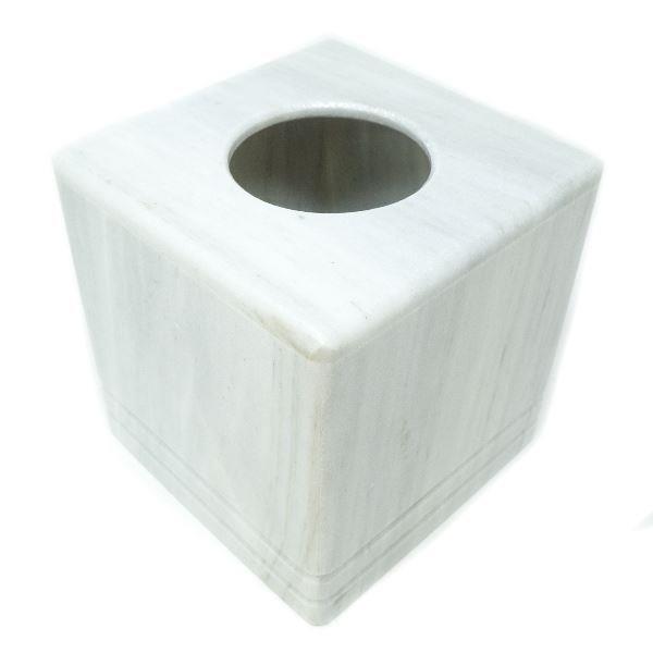 Caja para kleenex de Mármol Natural / Kleenex / Caja de Pañuelos / Funda para Pañuelos / Servilletero / Soporte de Pañuelos para Baño, Dormitorio o Cocina / Dispensador de pañuelos
