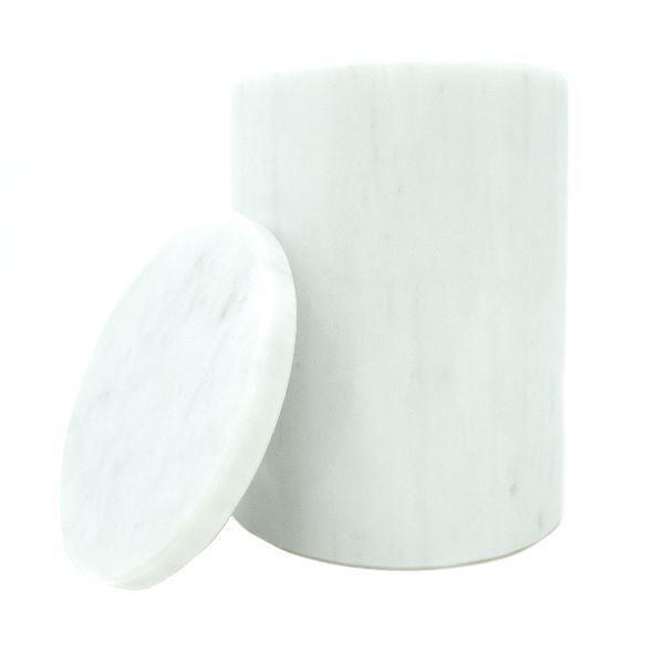 Vaso para Cotonetes de Mármol Natural / Dispensador para Cotonetes / Contenedor para Cotonetes / Accesorio de Baño / Accesorio de Tocador / Caja para almacenar Cotonetes