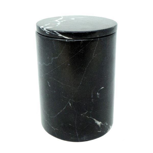 Vaso para Cotonetes de Mármol Natural / Dispensador para Cotonetes / Contenedor para Cotonetes / Accesorio de Baño / Accesorio de Tocador / Caja para almacenar Cotonetes