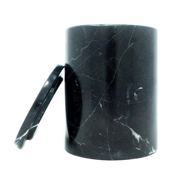 Vaso para Cotonetes de Mármol Natural / Dispensador para Cotonetes / Contenedor para Cotonetes / Accesorio de Baño / Accesorio de Tocador / Caja para almacenar Cotonetes