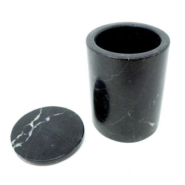 Vaso para Cotonetes de Mármol Natural / Dispensador para Cotonetes / Contenedor para Cotonetes / Accesorio de Baño / Accesorio de Tocador / Caja para almacenar Cotonetes