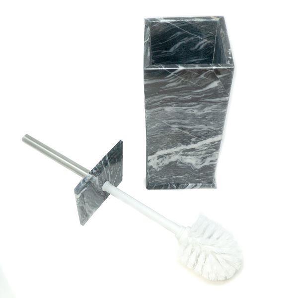 Porta Cepillo para Baño de Mármol Natural / Juego de Cepillo para Baño / Escobillero de Baño / Cepillo de Limpieza / Porta Escobillas para inodoro / Cepillo para inodoro / Accesorio de Baño / Escobilla para inodoro con Base