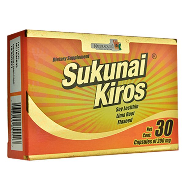Sukunai Kiros Capsulas Suplemento alimenticio / Auxiliar en el estreñimiento, acidez estomacal y diuretico