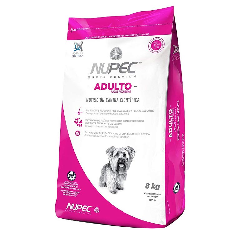 Nupec Adulto Raza Pequeña 8 Kg - Alimento Para Perro