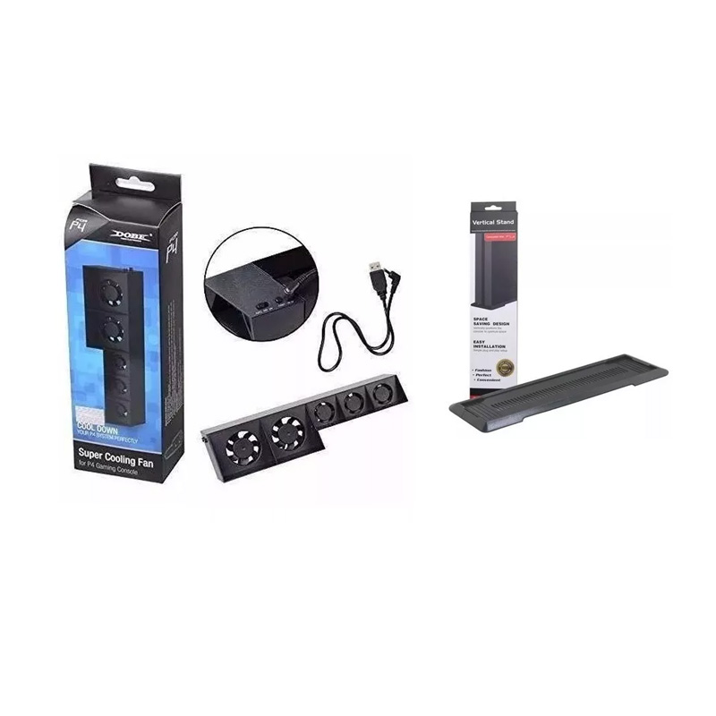 Ps4 Combo Potente Ventilador Enfriador + Base Vertical