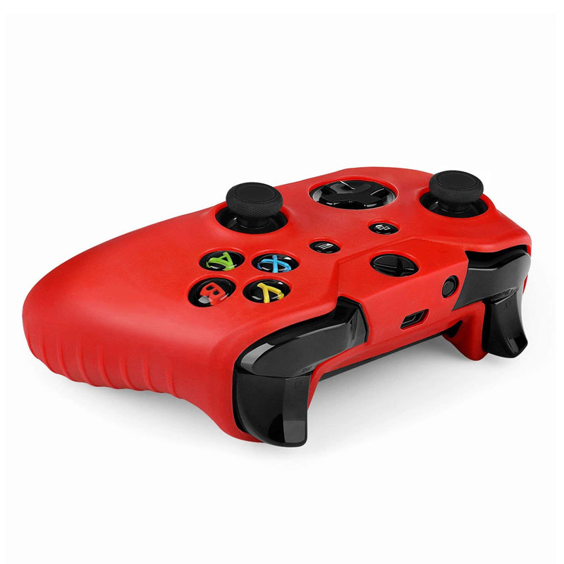 Kit Carga Juega Dual Para Xbox One S, X + Funda Roja