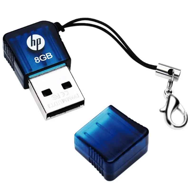 Memoria Usb Hp V165w 8gb 2.0 Azul Hpfd165w-08