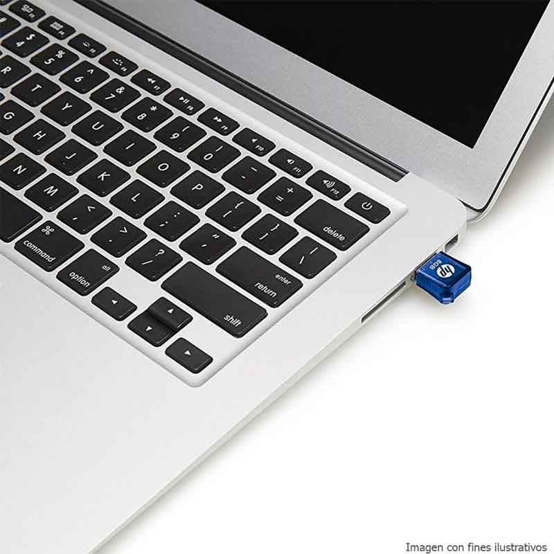 Memoria Usb Hp V165w 8gb 2.0 Azul Hpfd165w-08