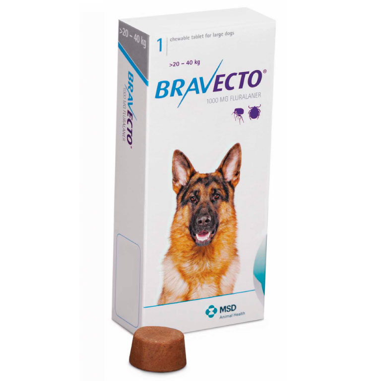 Bravecto Para Perro De 20 A 40 Kg - 100 Mg