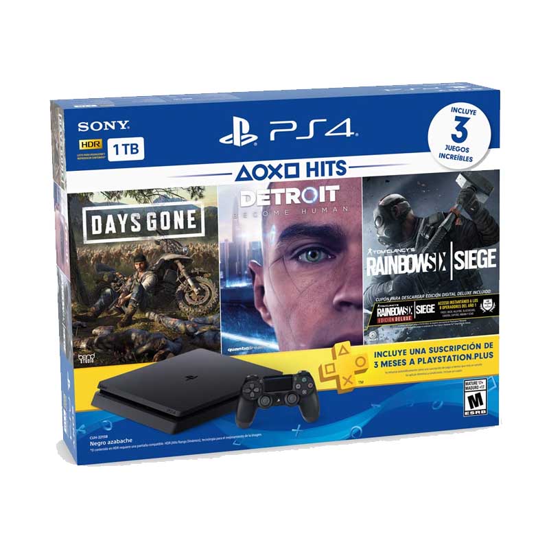 Playstation 4 Slim Hits 1Tb Con 3 Juegos - Bundle Edition