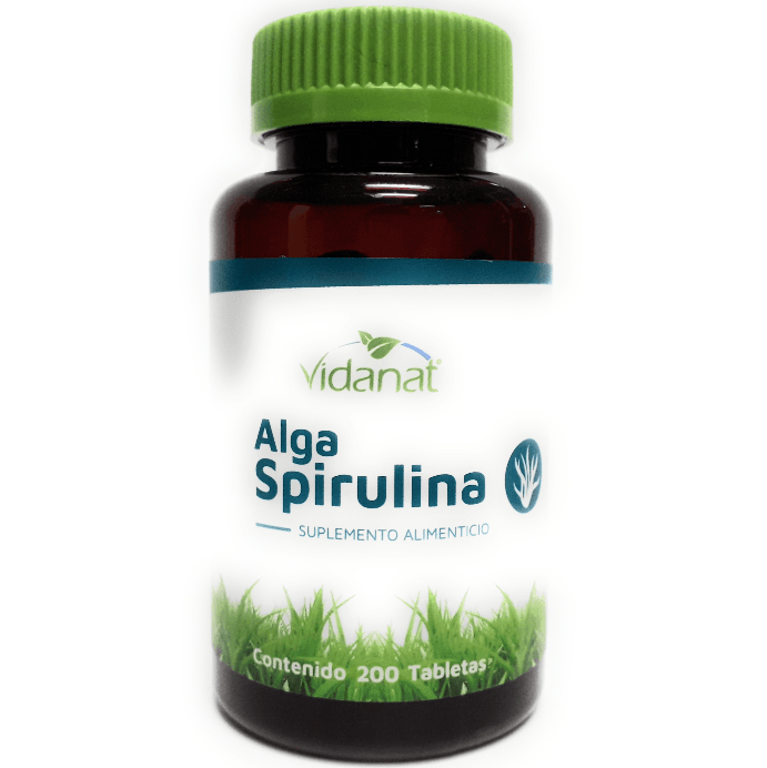 Suplemento alimenticio Alga Spirulina 200 tabletas