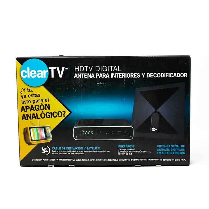 Antena Interior Con Decodificador Clear Tv Stb-1306