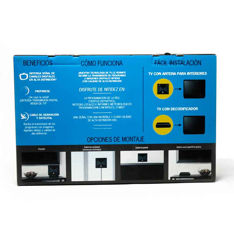 Antena Interior Con Decodificador Clear Tv Stb-1306