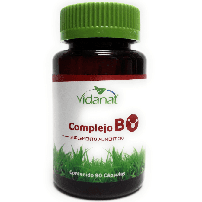 Suplemento Alimenticio, Complejo B,  90 cápsulas, Vidanat
