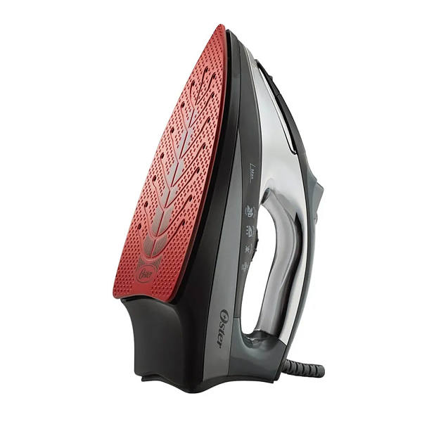 Plancha de vapor Oster con suela antiadherente de cerámica color gris y temperatura variable GCSTSP6204-01