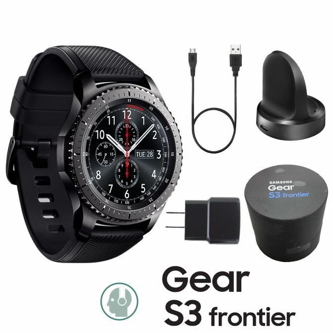 Smartwatch Reloj Samsung Gear S3 Frontier Bluetooth WiFi Medidor de Pasos Notificaciones y Llamadas Negro Nuevo 