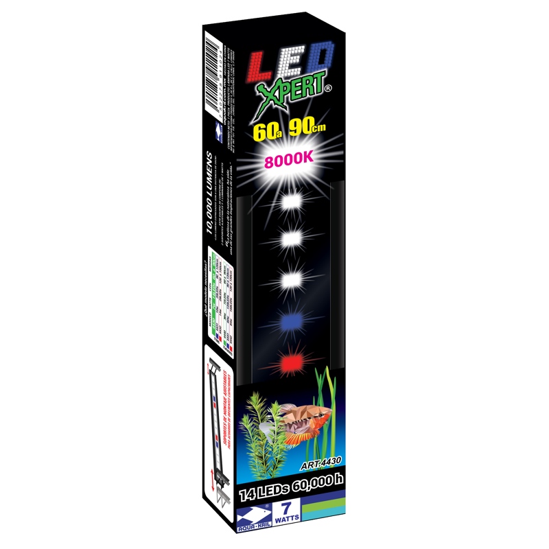 Lampara Led Para Acuario 7 Watts 14 Leds 60 A 90 Cm 4430