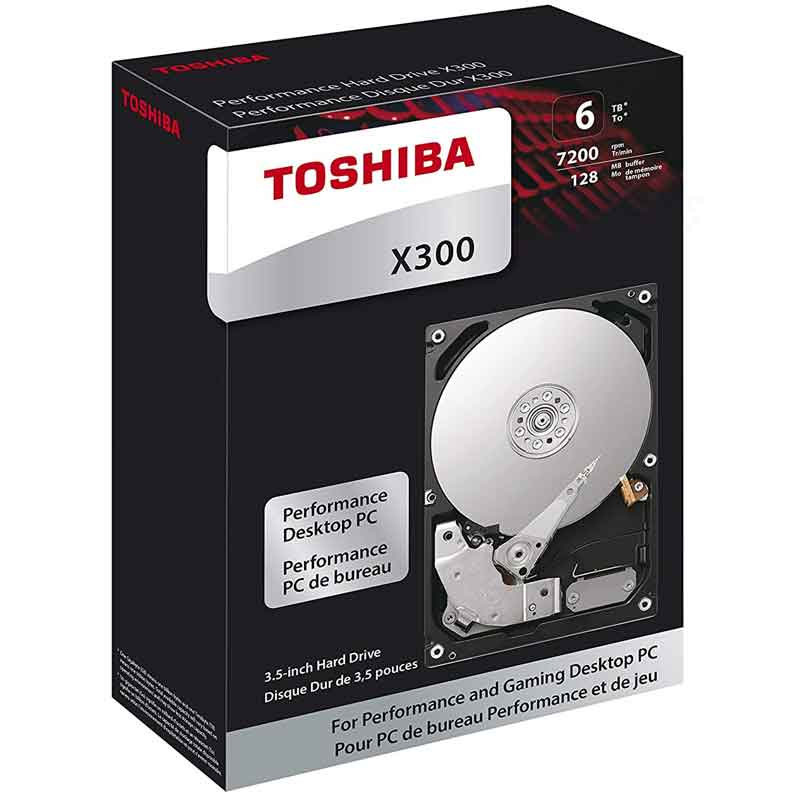 Disco Duro Interno 6TB Toshiba X300 7200RPM 3.5 SATA III HDWE160XZSTA 