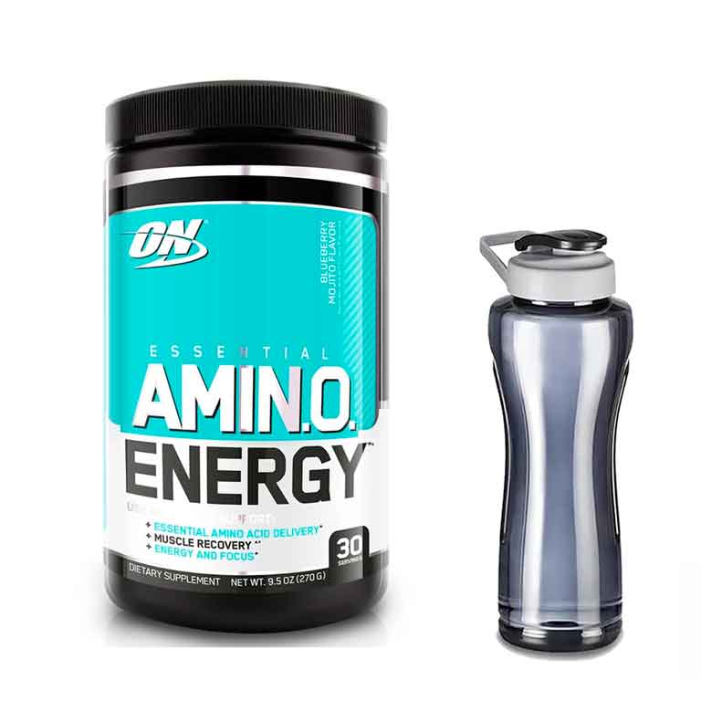 Aminoácidos ON Amino Energy 30 Serv - Sabor Blueberry Mojito - y Cilindro GRATIS