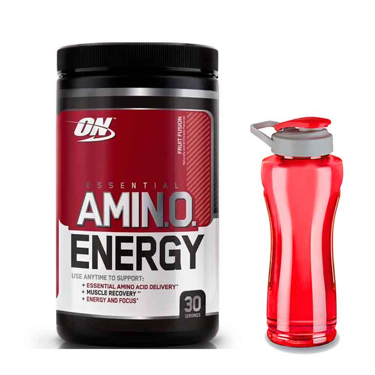 Aminoácidos ON Amino Energy 30 Serv - Sabor Fruit Fusion - y Cilindro GRATIS