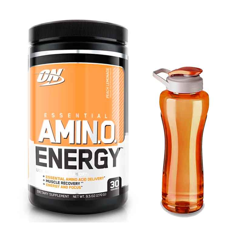 Aminoácidos ON Amino Energy 30 Serv - Sabor Peach Lemonade - y Cilindro GRATIS