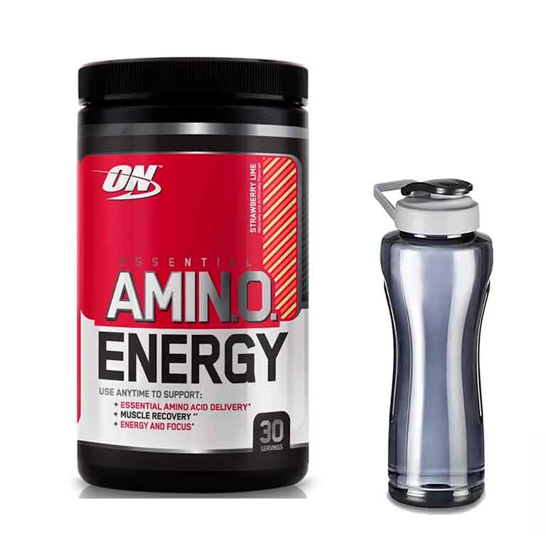 Aminoácidos On Amino Energy 30 Serv - Sabor Strawberry Lime - Y Cilindro Gratis