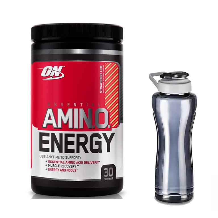 Aminoácidos ON Amino Energy 30 Serv - Sabor Strawberry Lime - y Cilindro GRATIS