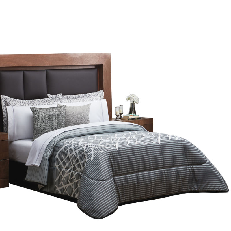Edredón King Size Gris Steel Elefantito Hogar