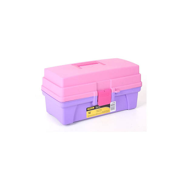 Caja Cosmetiquera  Pretul 14 pulgadas color  Rosa y morado modelo   25052