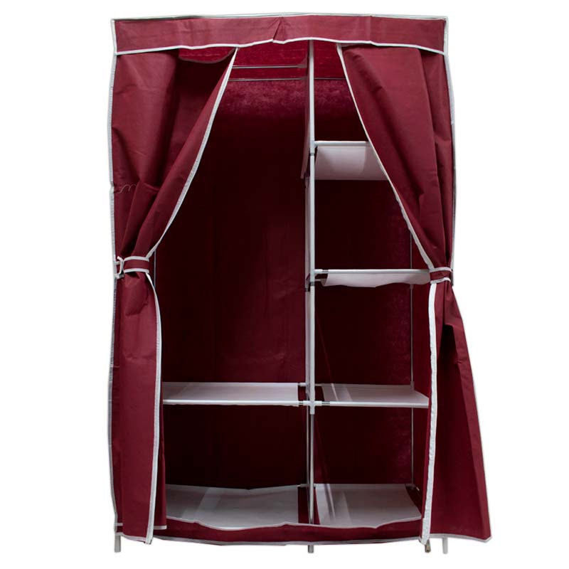 Closet Grande Armable Portatil Con Funda Lisa Vino R07