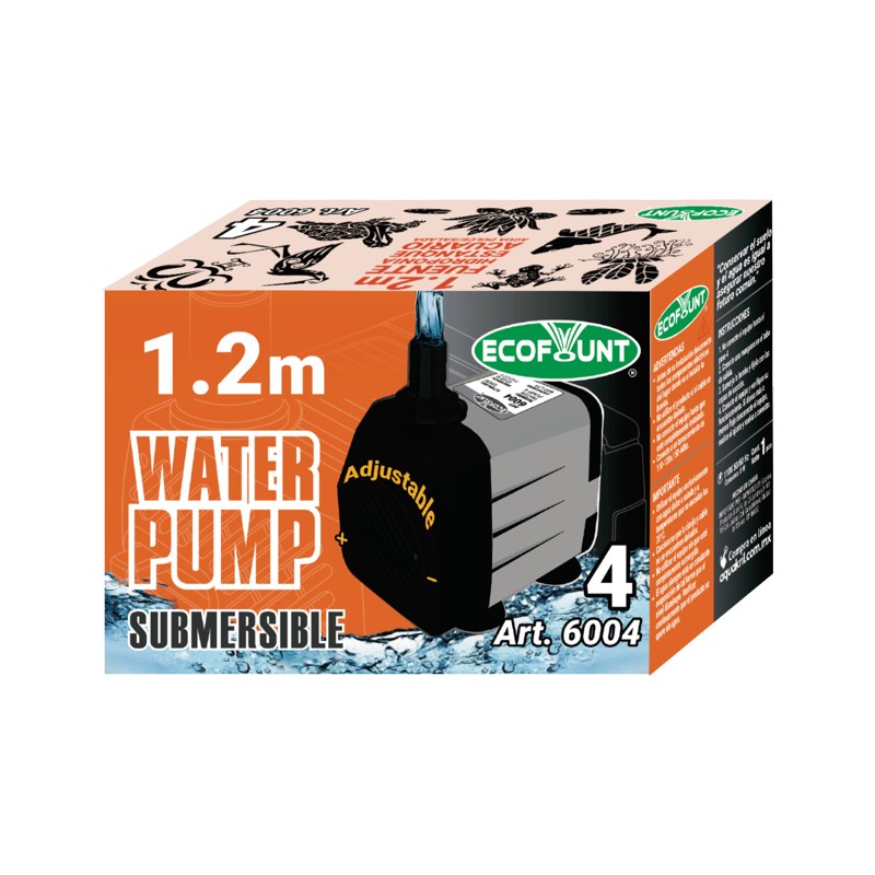 Bomba De Agua Sumergible Acuario Fuente 1.20 M 6004