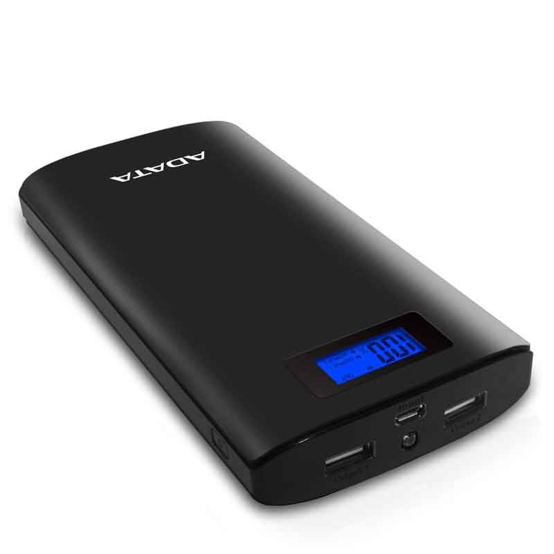 Power Bank 20000MAH ADATA P20000D Bateria Portatil AP20000D-DGT-5V-CBK 